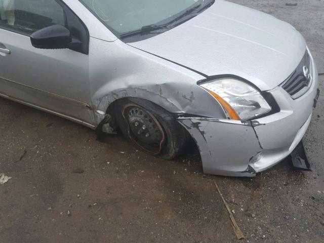 3N1AB6AP2CL667868 - 2012 NISSAN SENTRA 2.0 SILVER photo 9