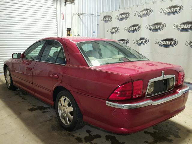1LNHM87A02Y673326 - 2002 LINCOLN LS RED photo 3