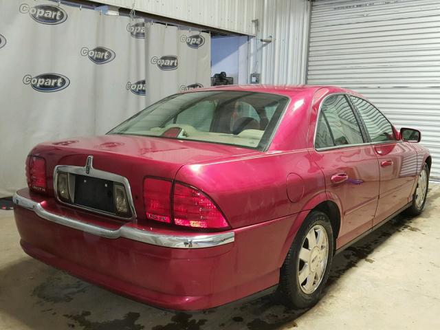 1LNHM87A02Y673326 - 2002 LINCOLN LS RED photo 4