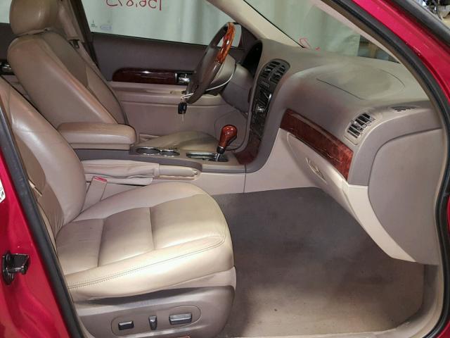 1LNHM87A02Y673326 - 2002 LINCOLN LS RED photo 5