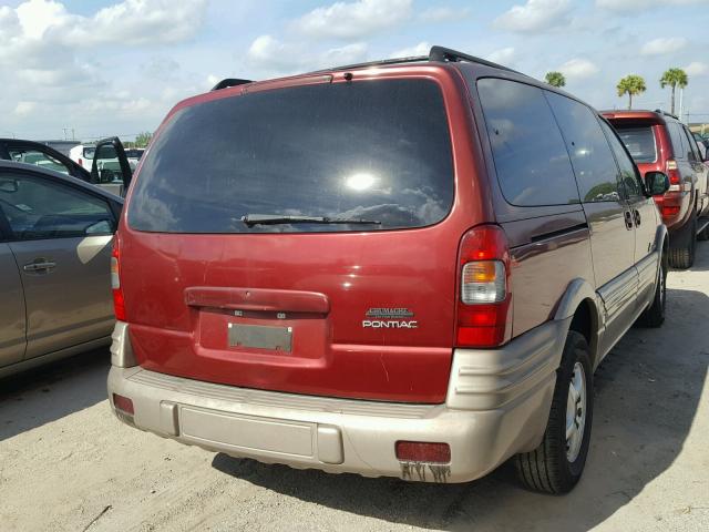 1GMDX03E2YD264650 - 2000 PONTIAC MONTANA BURGUNDY photo 4