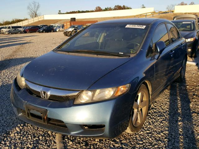 2HGFA16669H543176 - 2009 HONDA CIVIC BLUE photo 2