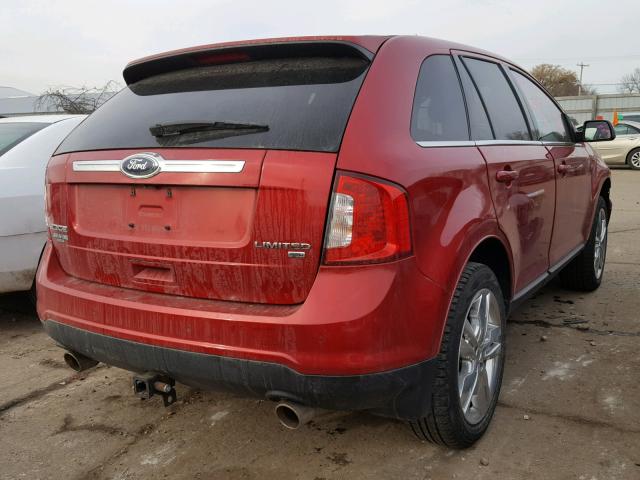 2FMDK4KC1CBA57350 - 2012 FORD EDGE LIMIT RED photo 4