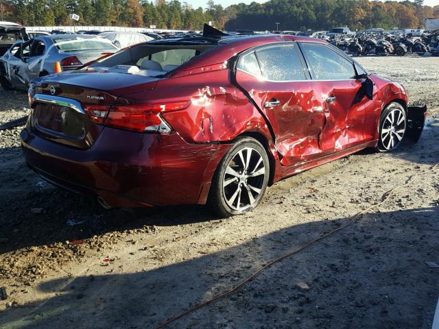 1N4AA6AP9GC446081 - 2016 NISSAN MAXIMA 3.5 BURGUNDY photo 4