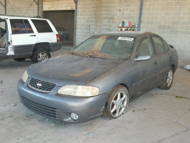 3N1BB51D8YL100852 - 2000 NISSAN SENTRA SE GRAY photo 2