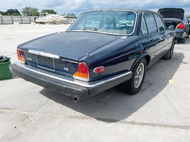 SAJAV1340GC448047 - 1986 JAGUAR XJ6 BLUE photo 4