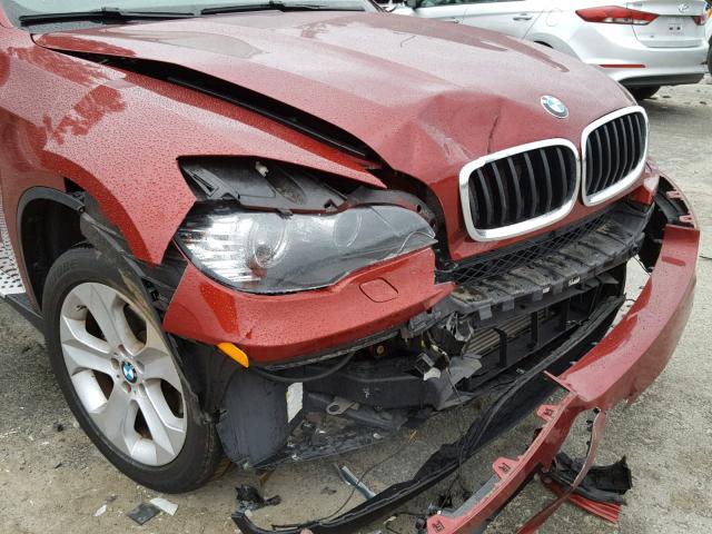 5UXFG2C54DL788695 - 2013 BMW X6 XDRIVE3 MAROON photo 9