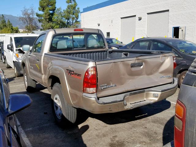 5TENX62NX5Z001659 - 2005 TOYOTA TACOMA PRE GOLD photo 3