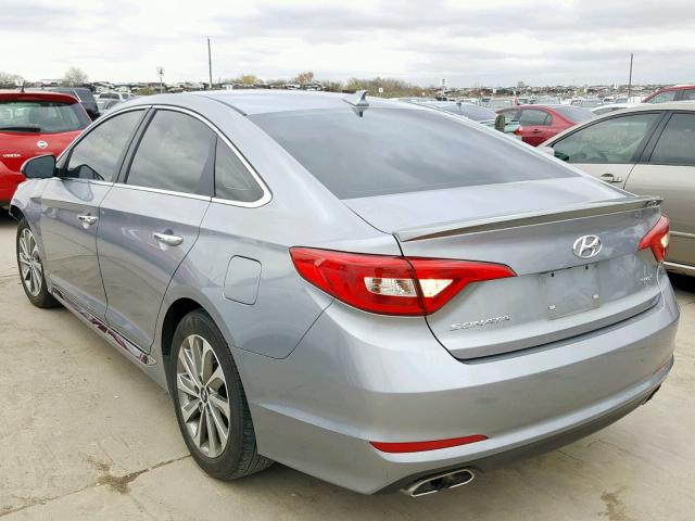 5NPE34AF0FH136504 - 2015 HYUNDAI SONATA SPO SILVER photo 3