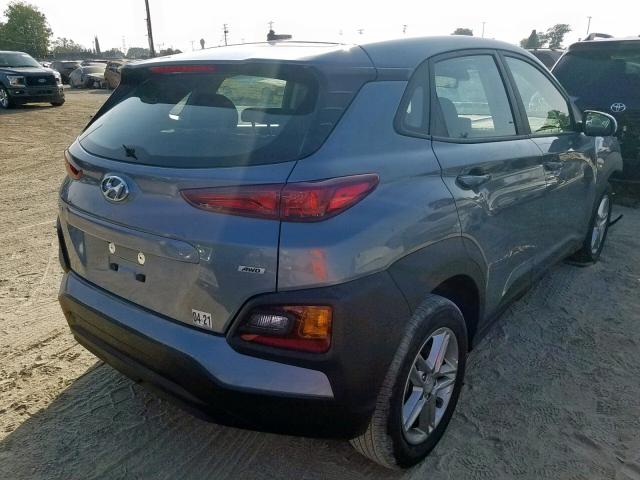 KM8K1CAA3KU285718 - 2019 HYUNDAI KONA SE SILVER photo 4