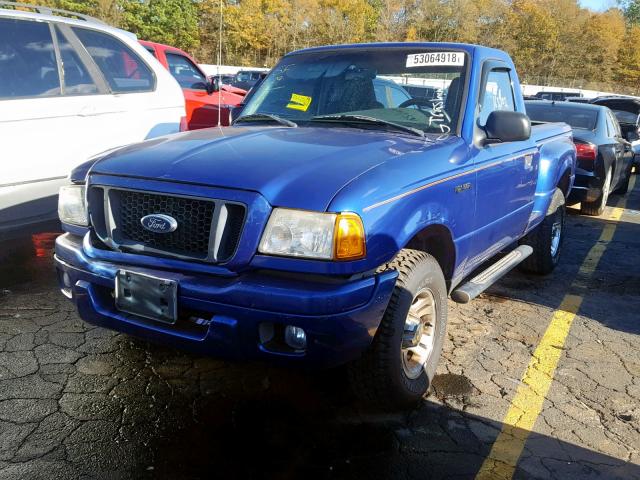 1FTYR10U04PB50303 - 2004 FORD RANGER BLUE photo 2