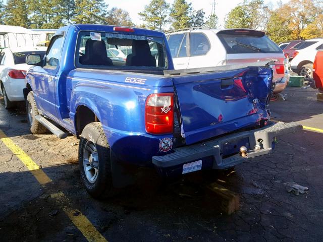 1FTYR10U04PB50303 - 2004 FORD RANGER BLUE photo 3