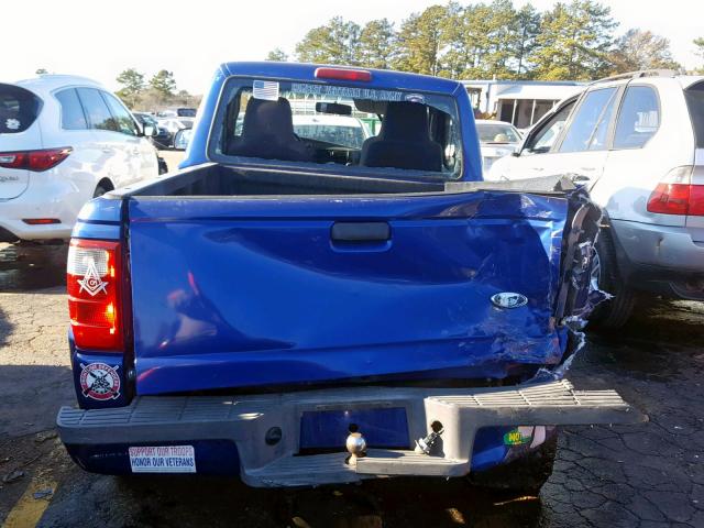 1FTYR10U04PB50303 - 2004 FORD RANGER BLUE photo 6