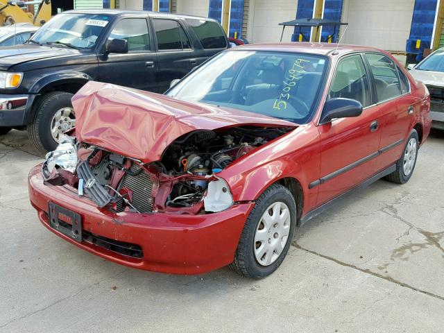 1HGEJ6672WL055732 - 1998 HONDA CIVIC LX RED photo 2