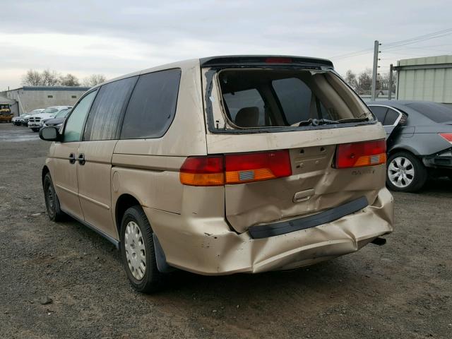 2HKRL18542H553972 - 2002 HONDA ODYSSEY LX GOLD photo 3