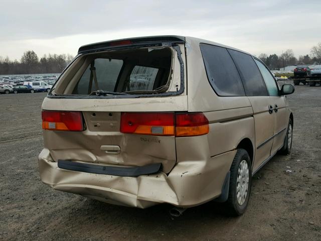 2HKRL18542H553972 - 2002 HONDA ODYSSEY LX GOLD photo 4