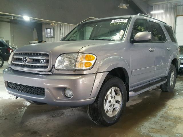 5TDBT48A81S027806 - 2001 TOYOTA SEQUOIA LI SILVER photo 2