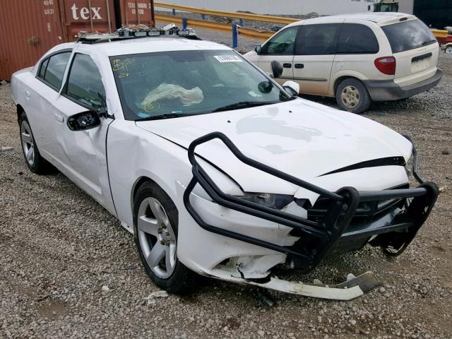 2C3CDXATXDH714050 - 2013 DODGE CHARGER PO WHITE photo 1