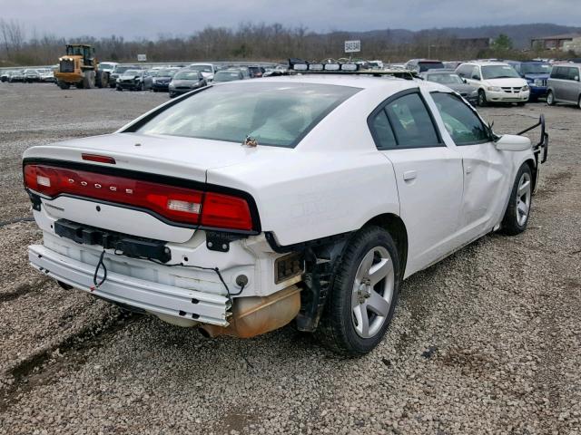 2C3CDXATXDH714050 - 2013 DODGE CHARGER PO WHITE photo 4