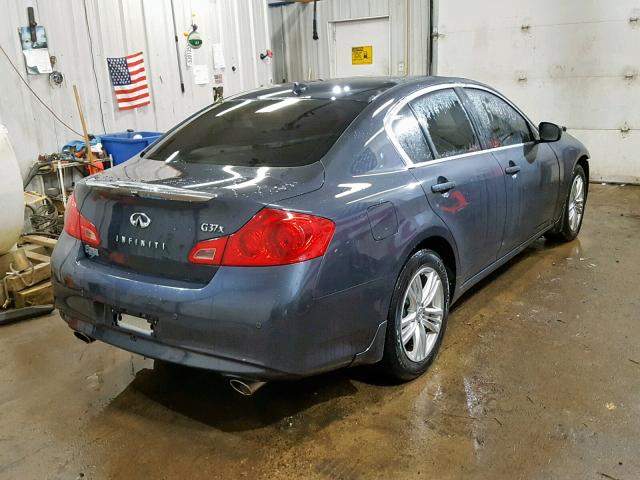 JN1CV6AR2BM350498 - 2011 INFINITI G37 BLUE photo 4