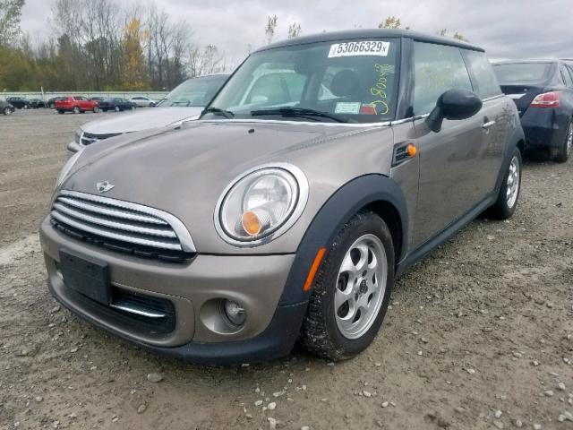 WMWSU3C52DT681382 - 2013 MINI COOPER GRAY photo 2