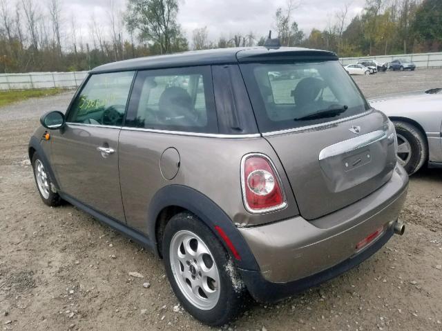 WMWSU3C52DT681382 - 2013 MINI COOPER GRAY photo 3