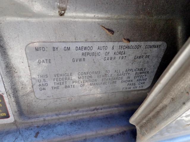 KL1TD62645B330278 - 2005 CHEVROLET AVEO BASE Gümüş foto 10