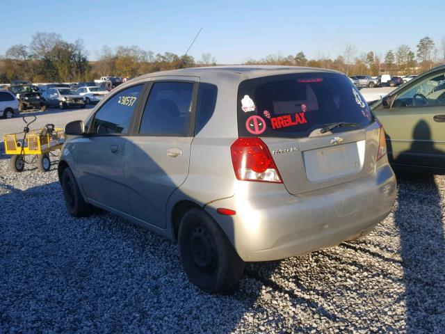 KL1TD62645B330278 - 2005 CHEVROLET AVEO BASE Gümüş foto 3