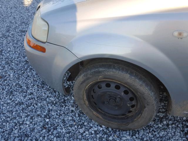 KL1TD62645B330278 - 2005 CHEVROLET AVEO BASE Gümüş foto 9