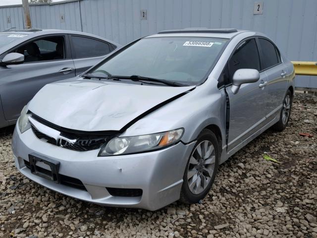 19XFA16949E004544 - 2009 HONDA CIVIC EXL 银色 照片 2