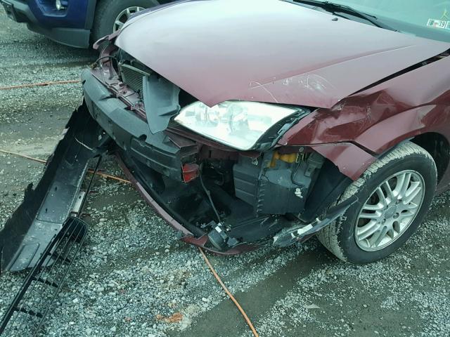 1FAHP34N36W213557 - 2006 FORD FOCUS ZX4 MAROON photo 9