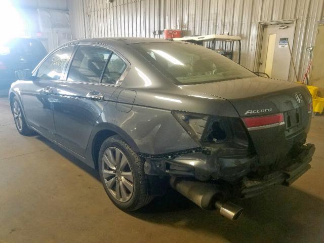 1HGCP3F86CA000821 - 2012 HONDA ACCORD EXL GRAY photo 3