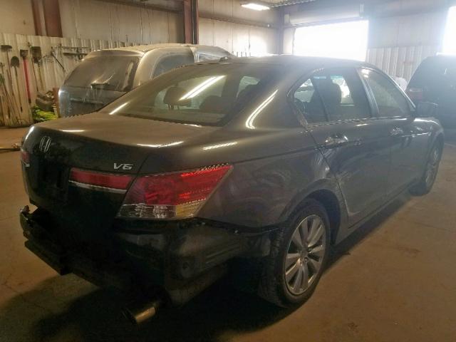 1HGCP3F86CA000821 - 2012 HONDA ACCORD EXL GRAY photo 4