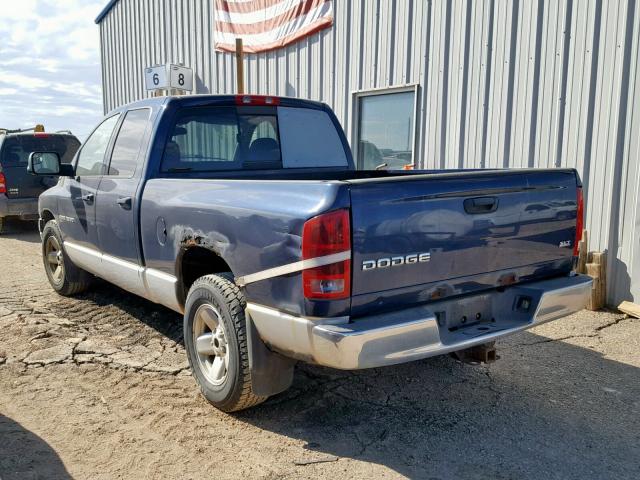 1D7HA18D53S222271 - 2003 DODGE RAM 1500 S BLUE photo 3