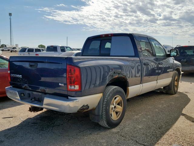 1D7HA18D53S222271 - 2003 DODGE RAM 1500 S BLUE photo 4