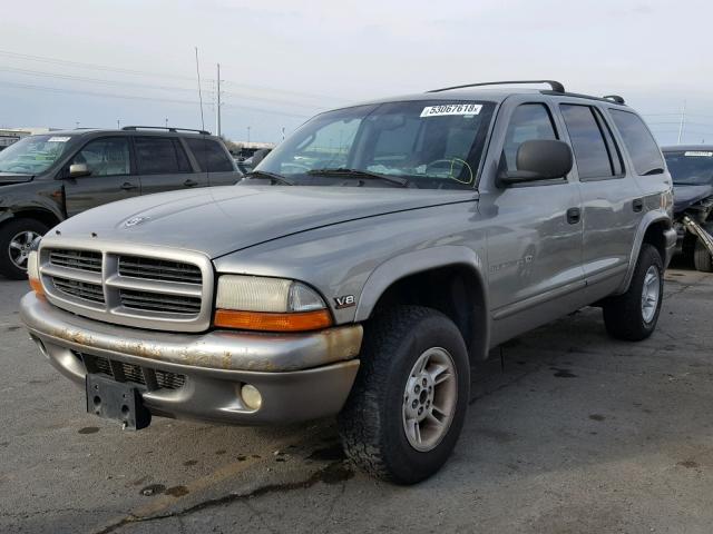 1B4HS28N3YF205889 - 2000 DODGE DURANGO GRAY photo 2