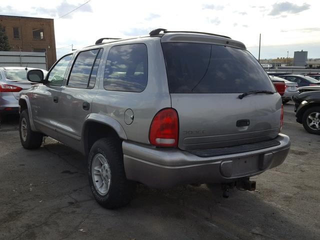 1B4HS28N3YF205889 - 2000 DODGE DURANGO GRAY photo 3