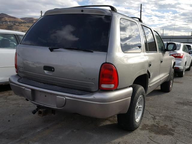 1B4HS28N3YF205889 - 2000 DODGE DURANGO GRAY photo 4