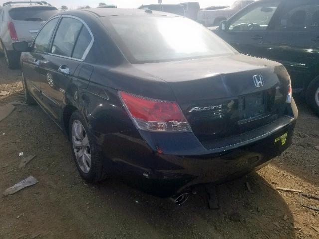 1HGCP36849A020266 - 2009 HONDA ACCORD EXL BLACK photo 3