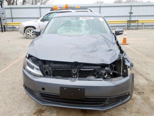 3VWLL7AJXBM062426 - 2011 VOLKSWAGEN JETTA TDI GRAY photo 9