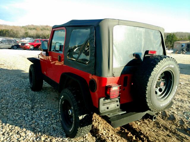 1J4FA29126P741131 - 2006 JEEP WRANGLER / RED photo 3