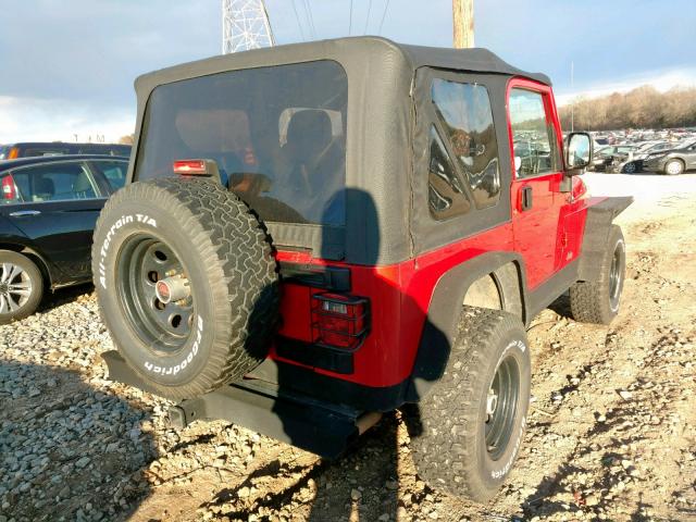 1J4FA29126P741131 - 2006 JEEP WRANGLER / RED photo 4