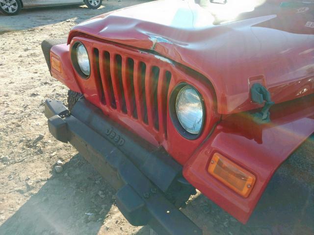 1J4FA29126P741131 - 2006 JEEP WRANGLER / RED photo 9