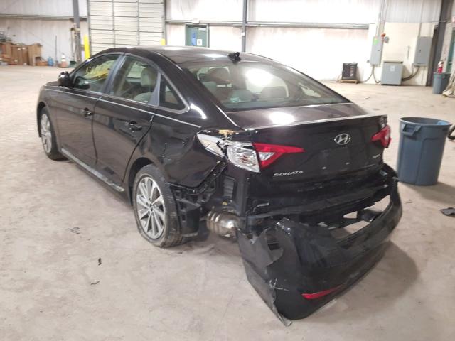 5NPE34AF3HH449632 - 2017 HYUNDAI SONATA SPO BLACK photo 3