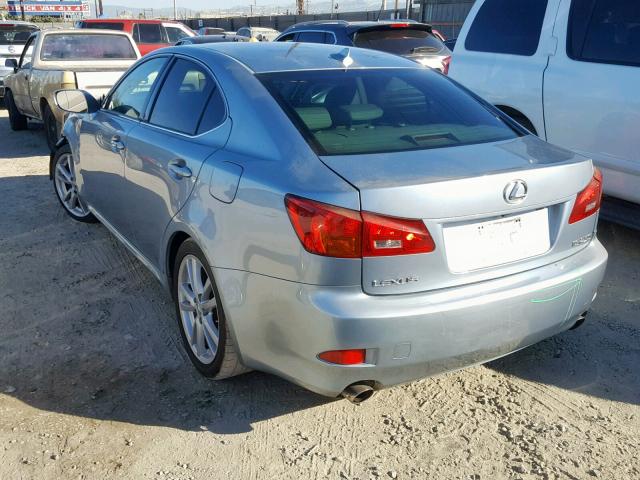 JTHBK262972044129 - 2007 LEXUS IS 250 BLUE photo 3