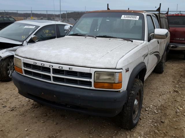 1B7GG23Y7TS685288 - 1996 DODGE DAKOTA WHITE photo 2