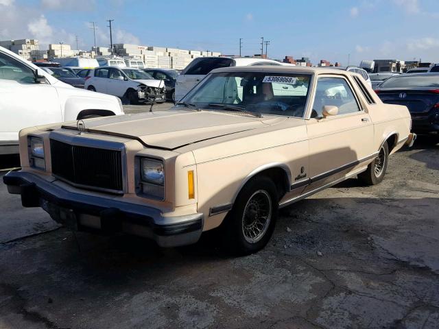 9W33F634189 - 1979 MERCURY MONARCH CREAM photo 2