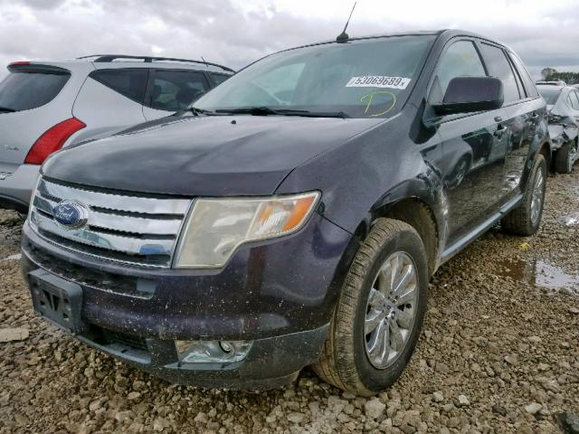 2FMDK38C27BA99176 - 2007 FORD EDGE SEL PURPLE photo 2