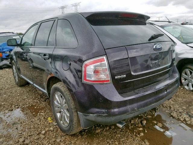 2FMDK38C27BA99176 - 2007 FORD EDGE SEL PURPLE photo 3