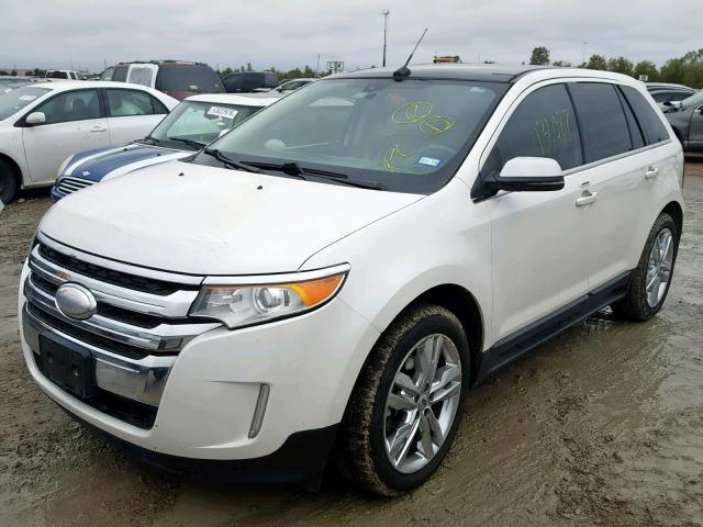 2FMDK3K98CBA49292 - 2012 FORD EDGE LIMIT WHITE photo 2